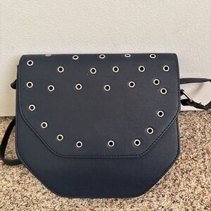 Navy and Silver studded Crossbody